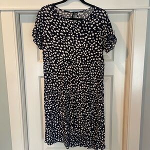 Navy polka dot dress